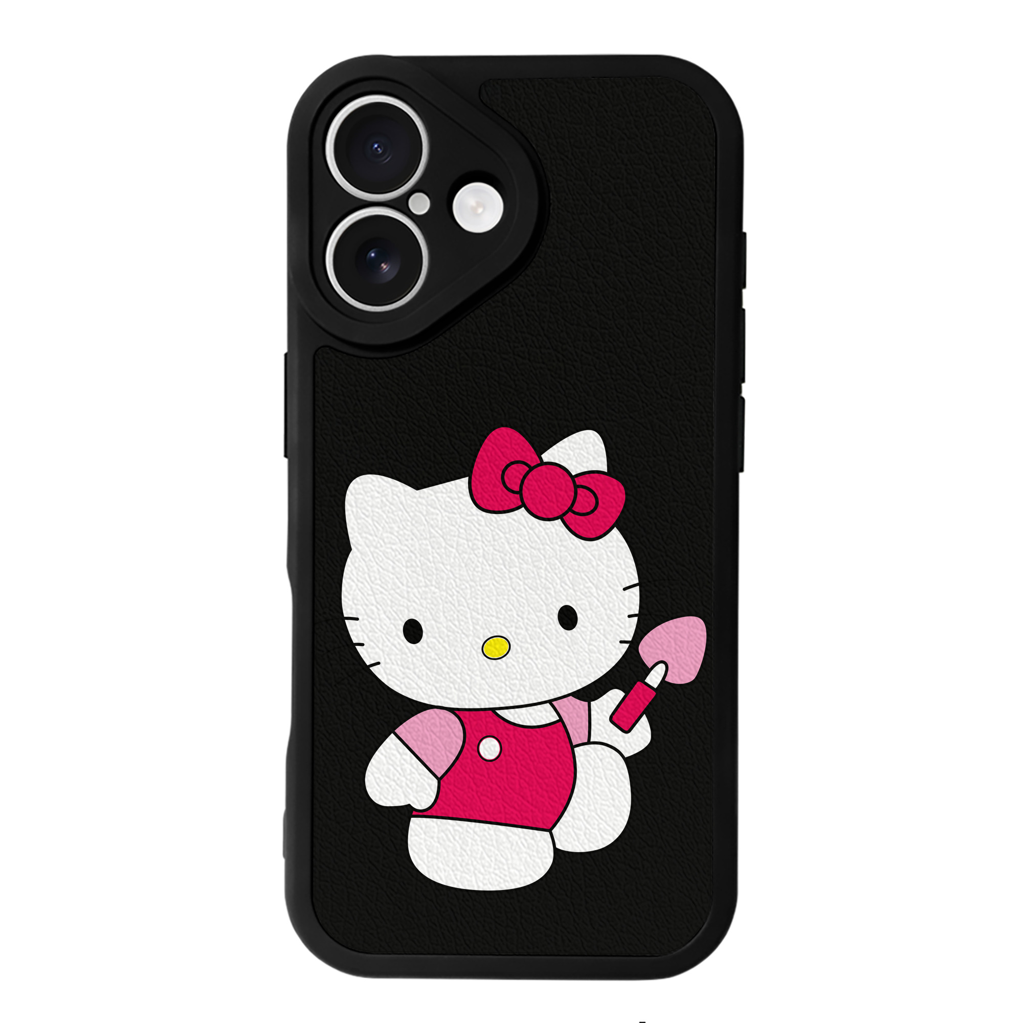 （画像用） Hello Kitty ハローキティ 【iPhone 16シリーズ対応】シリコンスマホケース（レザー調） 材質：シリコン